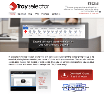Tray Selector screenshot