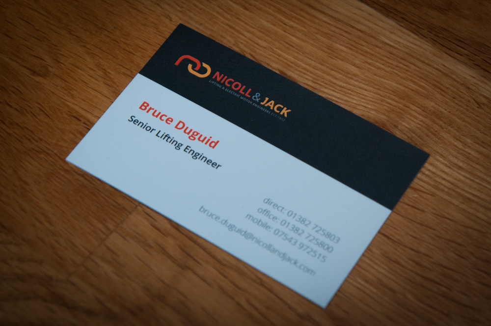 Nicoll & Jack business cards