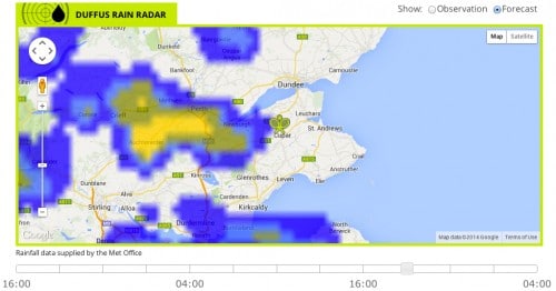 Rain Radar for each club