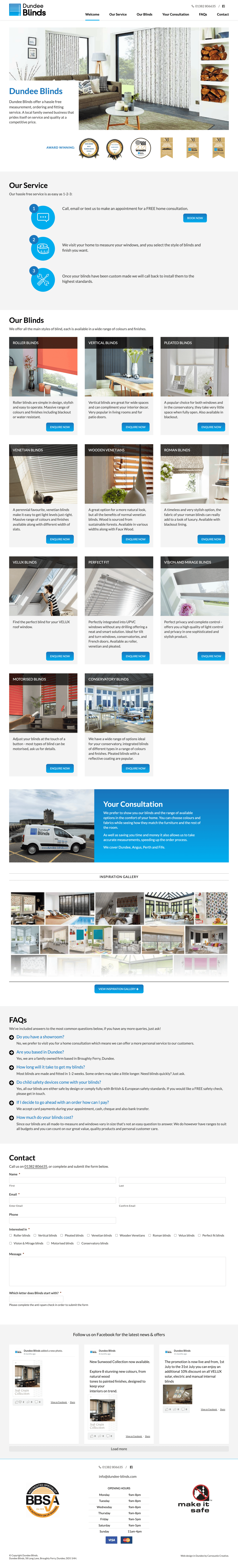 dundee-blinds.com desktop screenshot