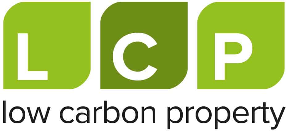 Low Carbon Property logo with green squares and white letters L, C, P.