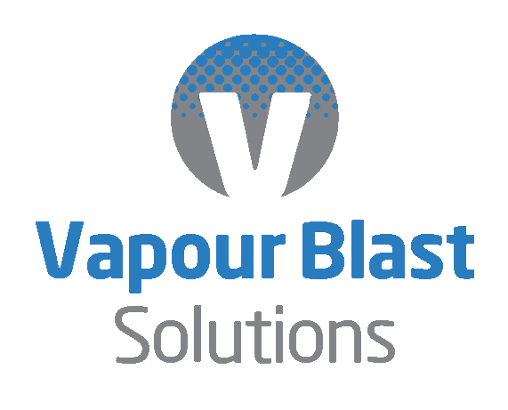 Vapour Blast Solutions logo with circular design and bold text.