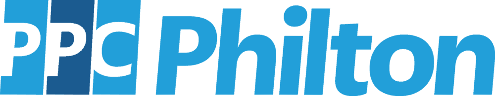 Philton logo in blue with modern font for branding and corporate identity.