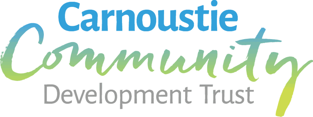 Carnoustie Community Development Trust logo with vibrant colors and modern design.