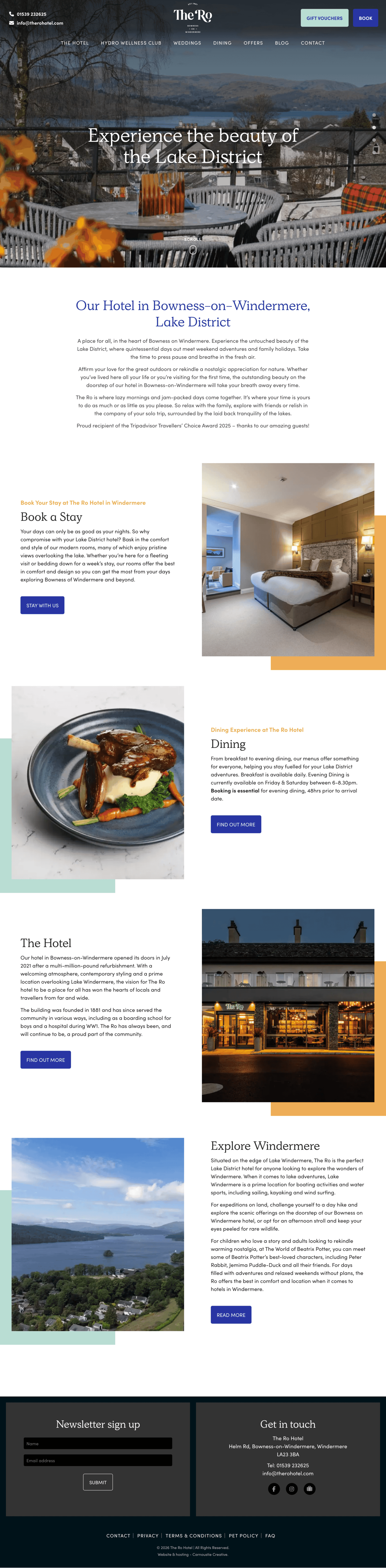 therohotel.com desktop screenshot