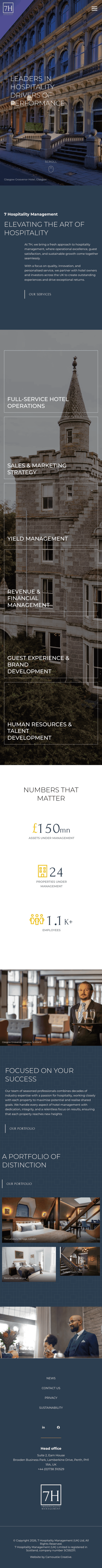 www.7hospitality.co.uk mobile screenshot