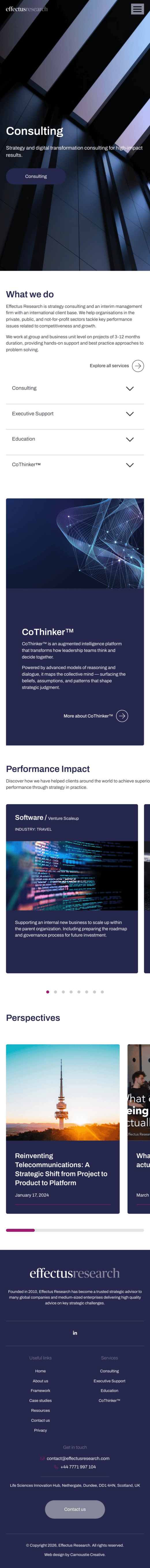 www.effectusresearch.com mobile screenshot