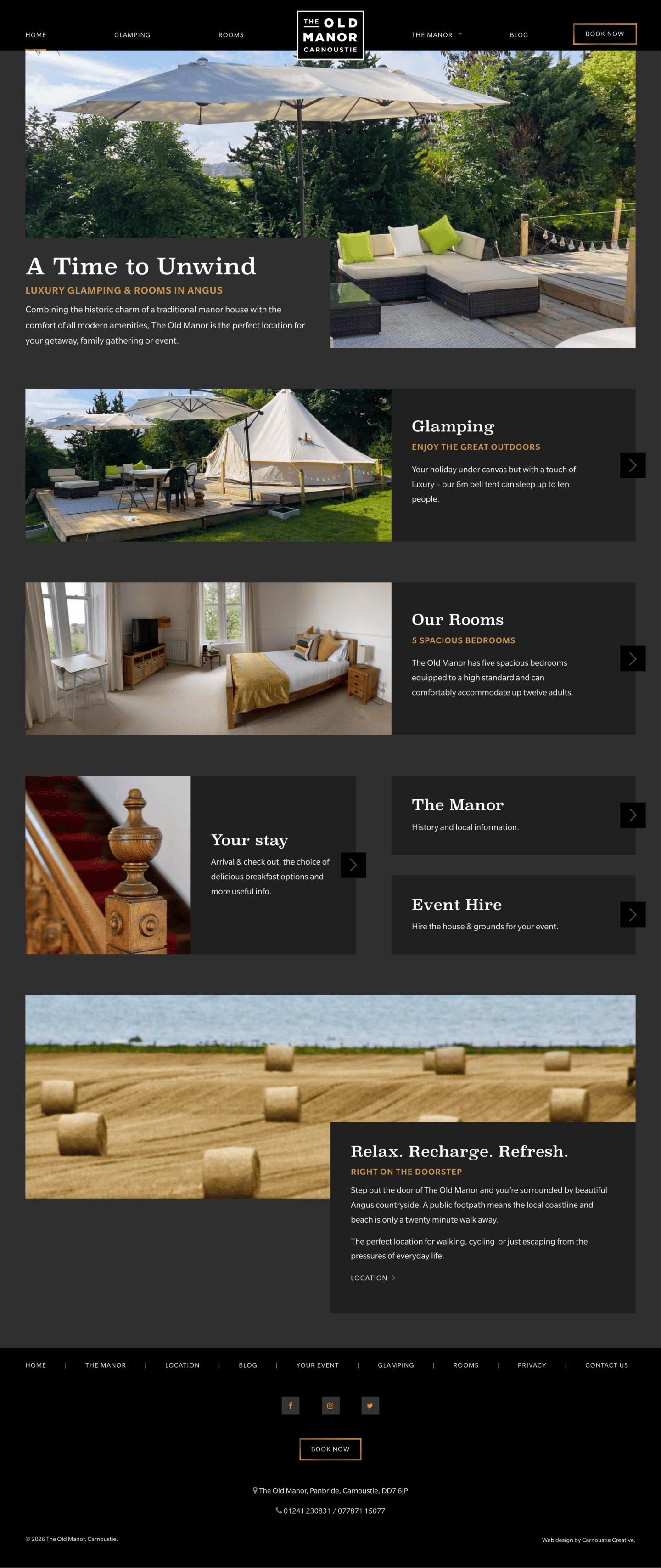 www.oldmanorcarnoustie.com desktop screenshot