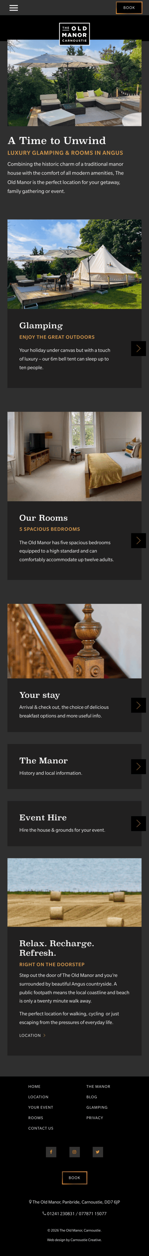 www.oldmanorcarnoustie.com mobile screenshot