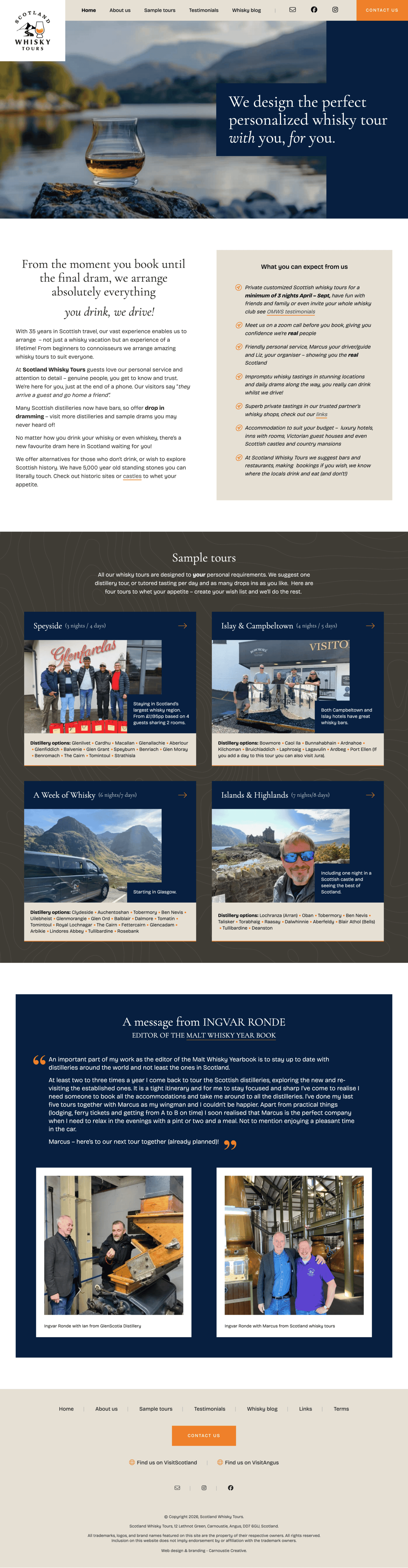 www.scotlandwhiskytours.com desktop screenshot